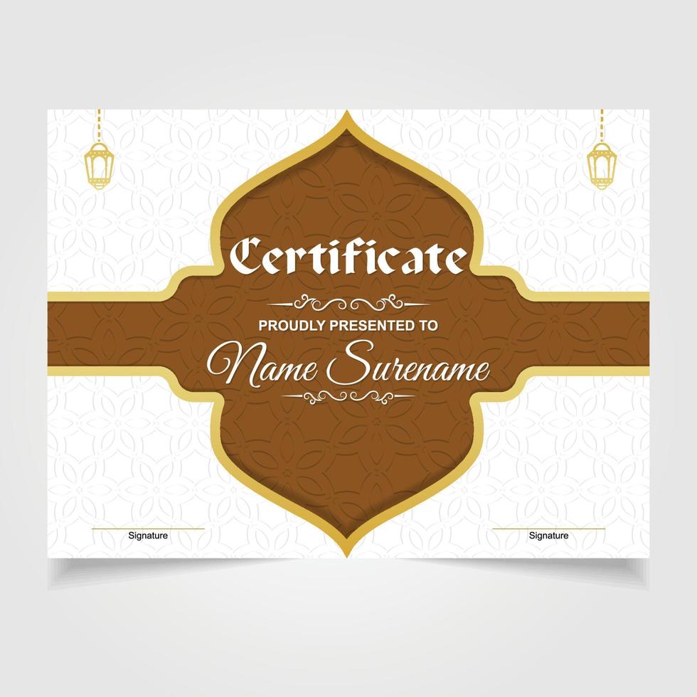 Certificate or diploma design vector