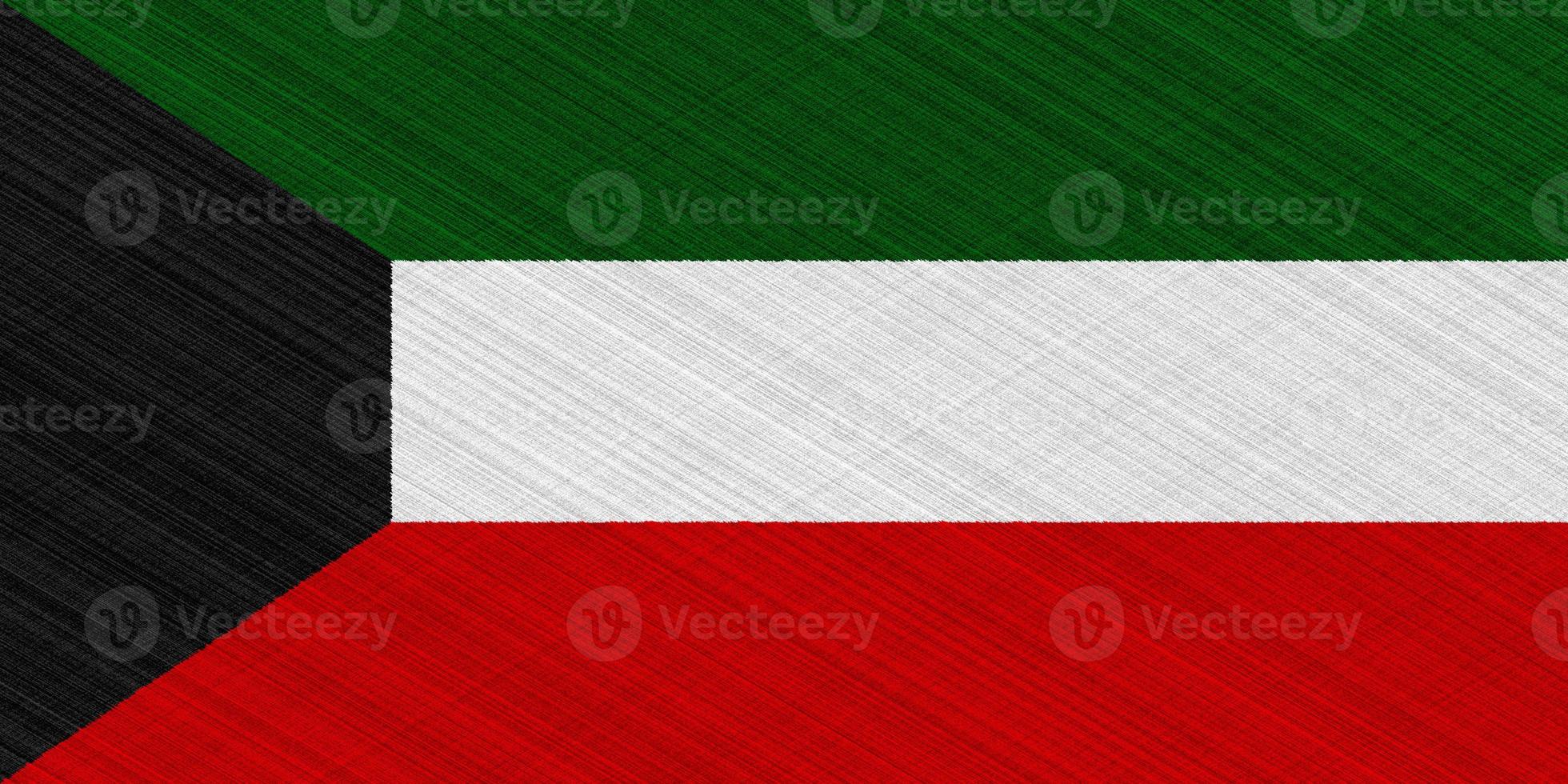 Flag of Kuwait on a textured background. Concept collage. photo