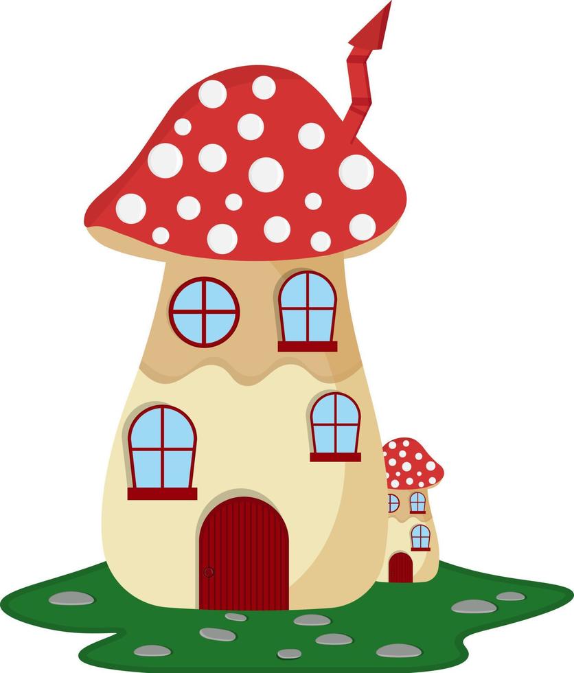 Fairy Mushroom House Clipart vector