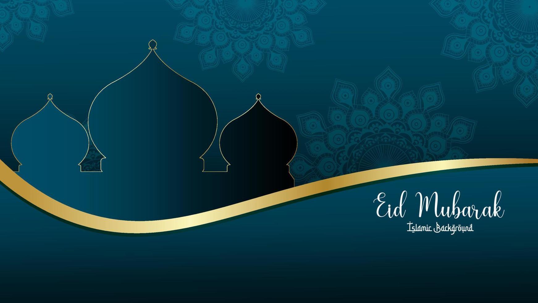 eid Mubarak y Ramadán kareem antecedentes vector