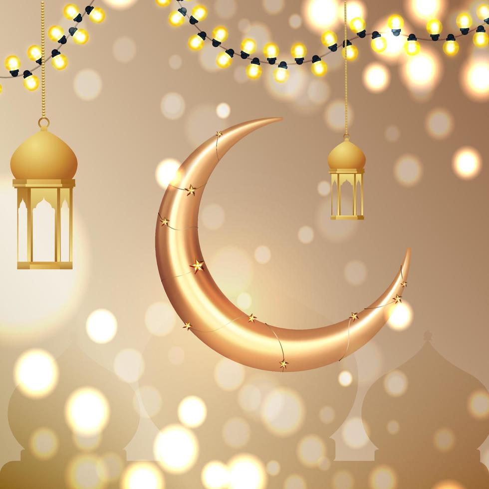 Eid Mubarak And Ramadan Kareem  Backgrounds vector
