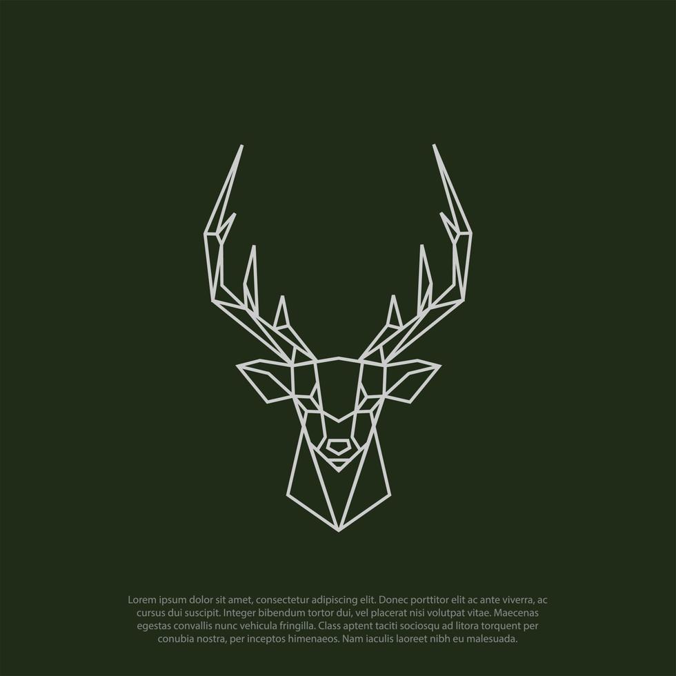 majestuoso ciervo cabeza logo, fauna silvestre emblema diseño, negrita dólar icono ciervo cuernos insignia, minimalista ciervo silueta, inspirado en la naturaleza gráfico obra de arte, contemporáneo ciervo cuernos insignia, vector