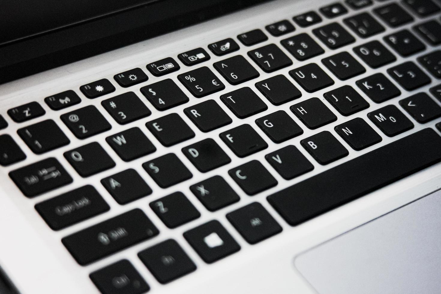 detail of black keyboard layout photo