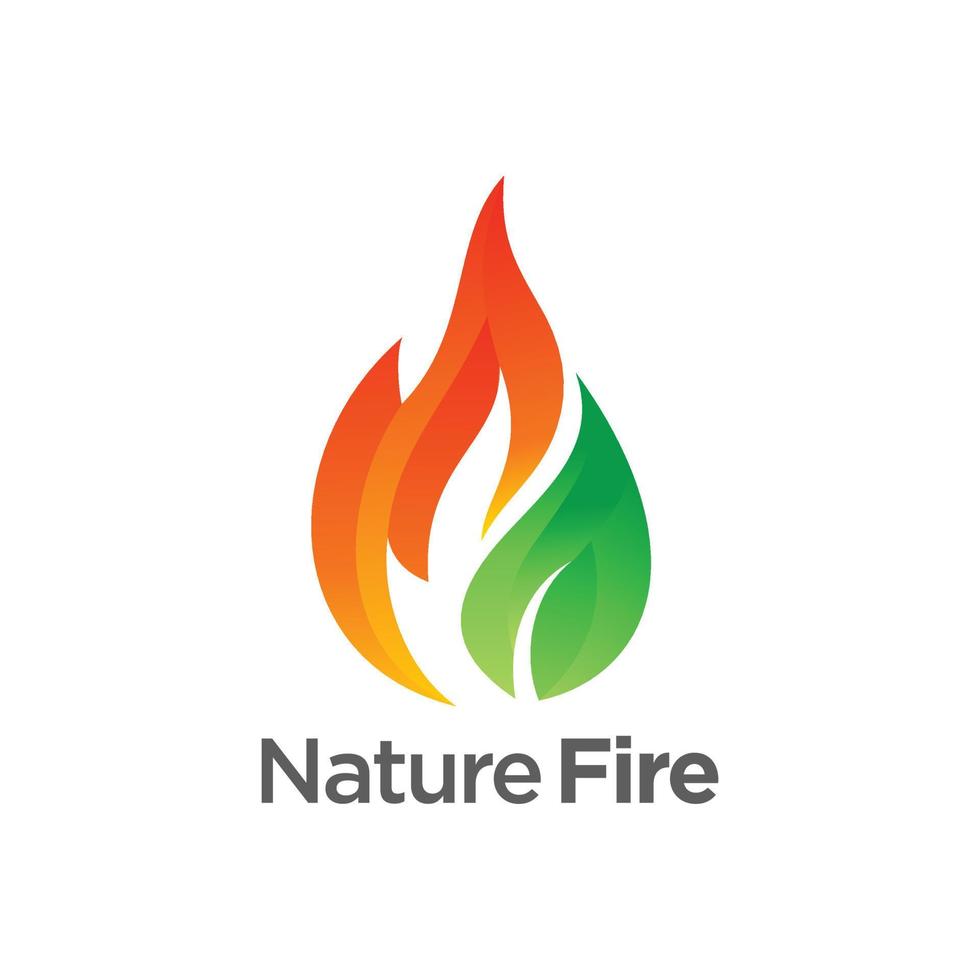 Abstract fire flame logo design vector