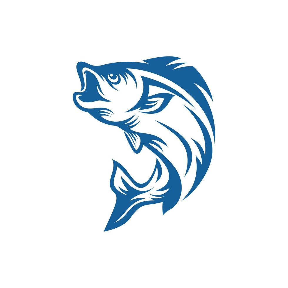 Fish logo template for design vector