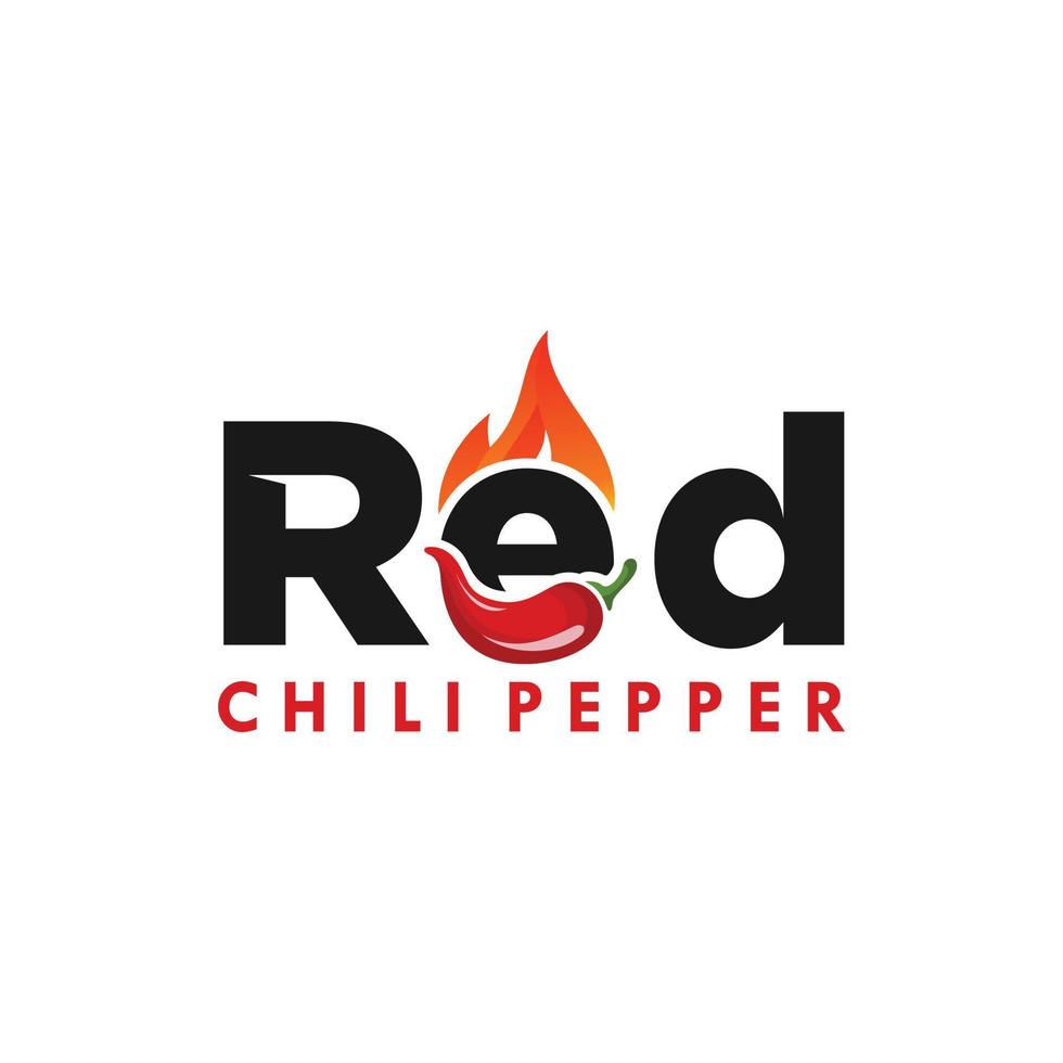 hot spicy chili pepper logo vector