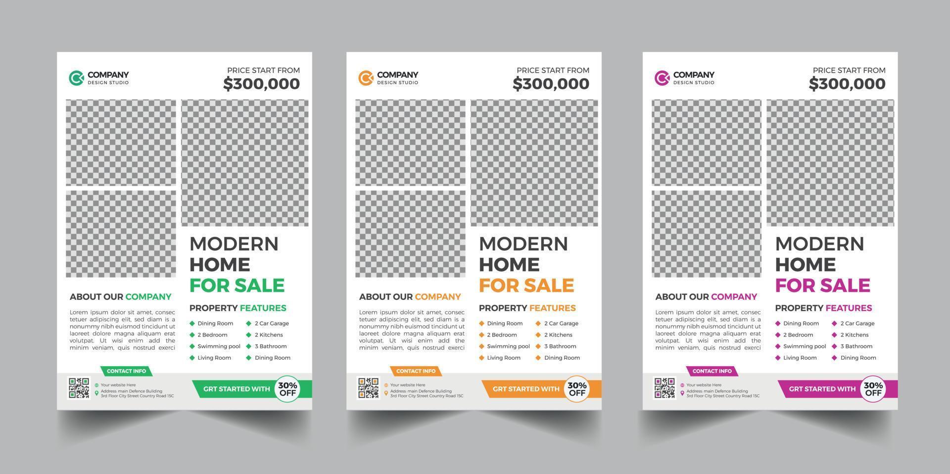 Creative real estate flyer vector