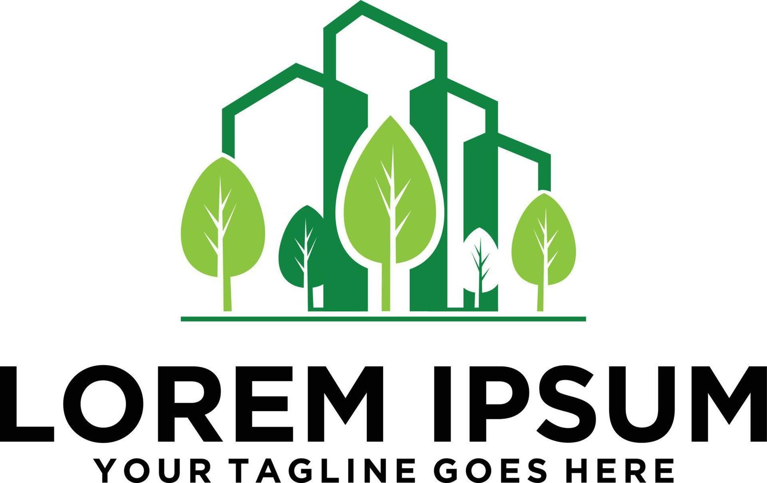 Building Greening Urban Construction logo vector