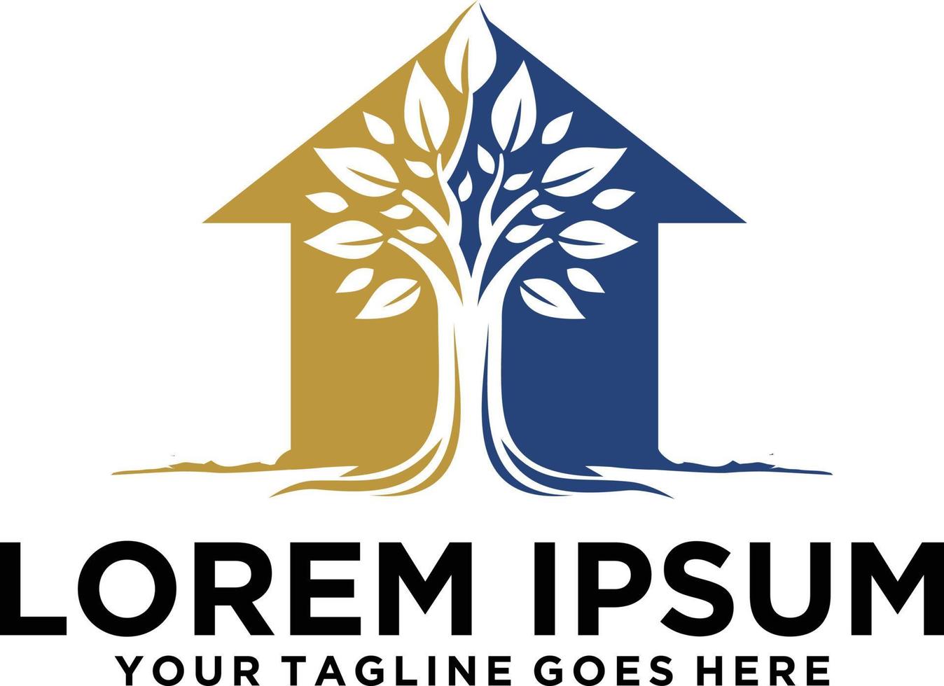 Oak residence Homes logo design vector