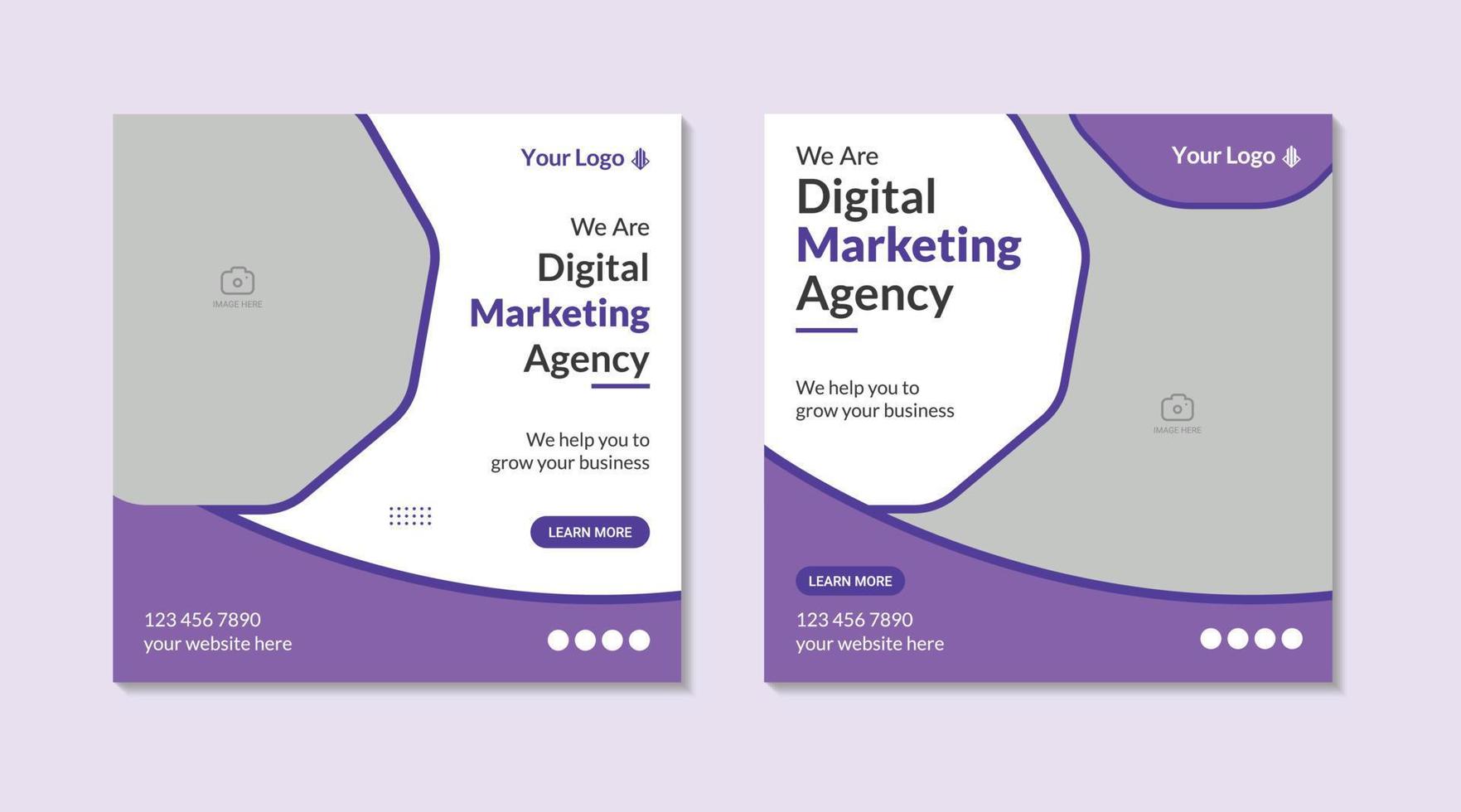 Digital Marketing Agency Social Media Post Template Corporate Business Promotion Social Media Web Banner vector