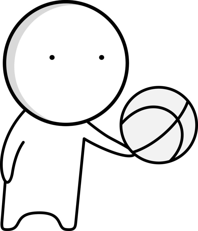 Boy with a ball vector