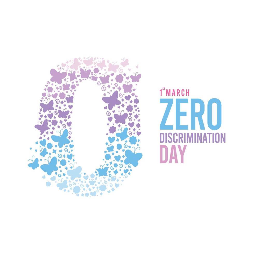 Zero Discrimination Day Vector, perfect for office, company, school, social media, advertising, printing and more vector