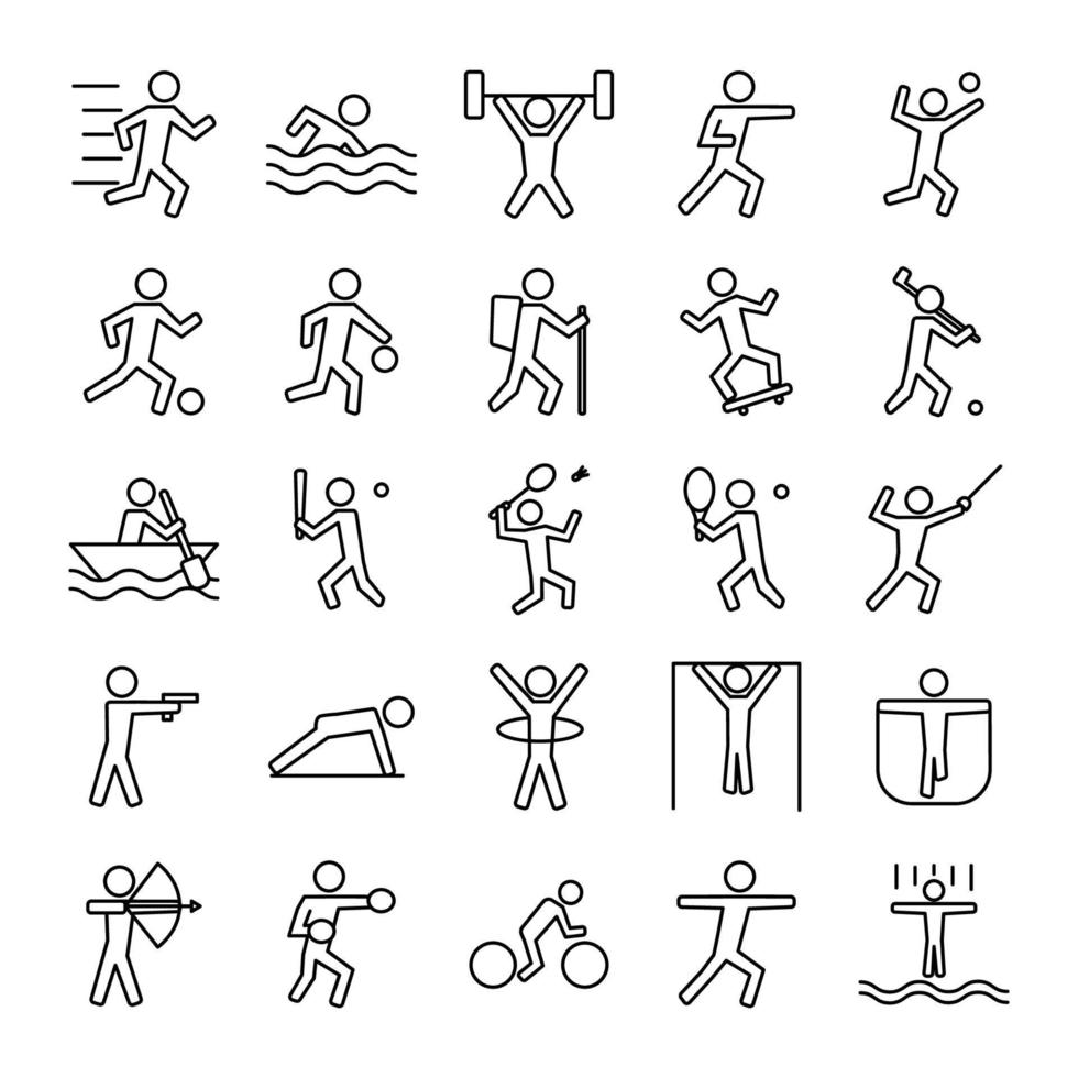 set of icons about sports vector