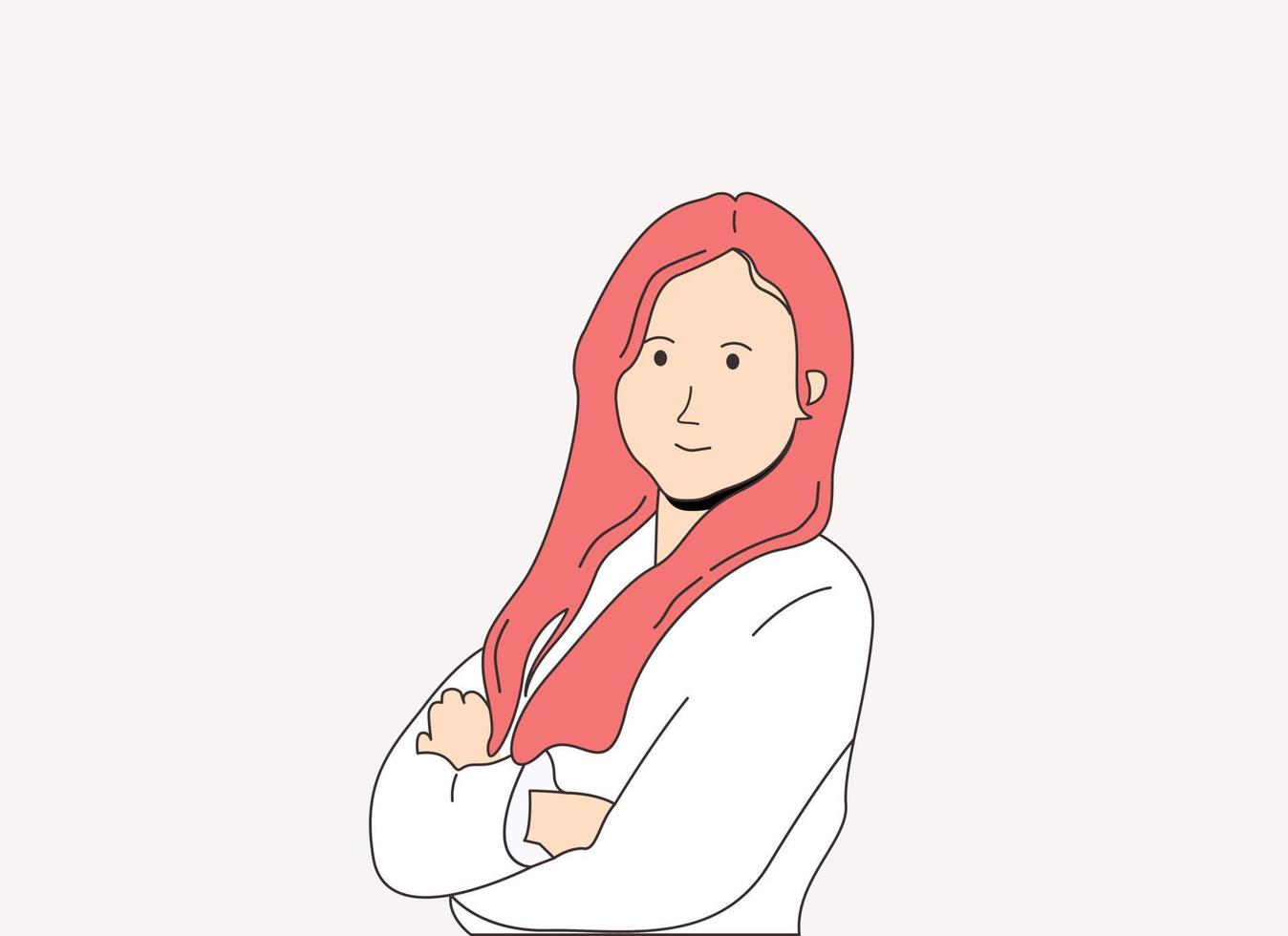 Happy lifestyle, success young woman vector