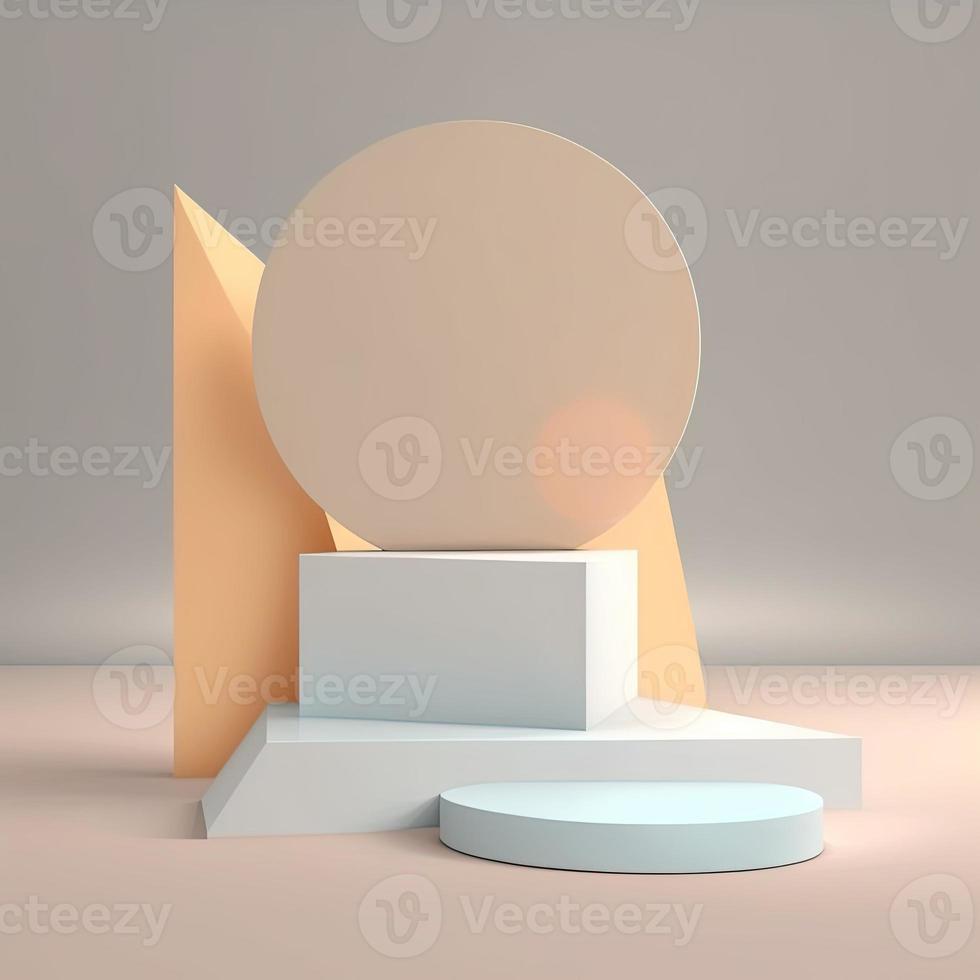 Geometric luxury podium product display photo