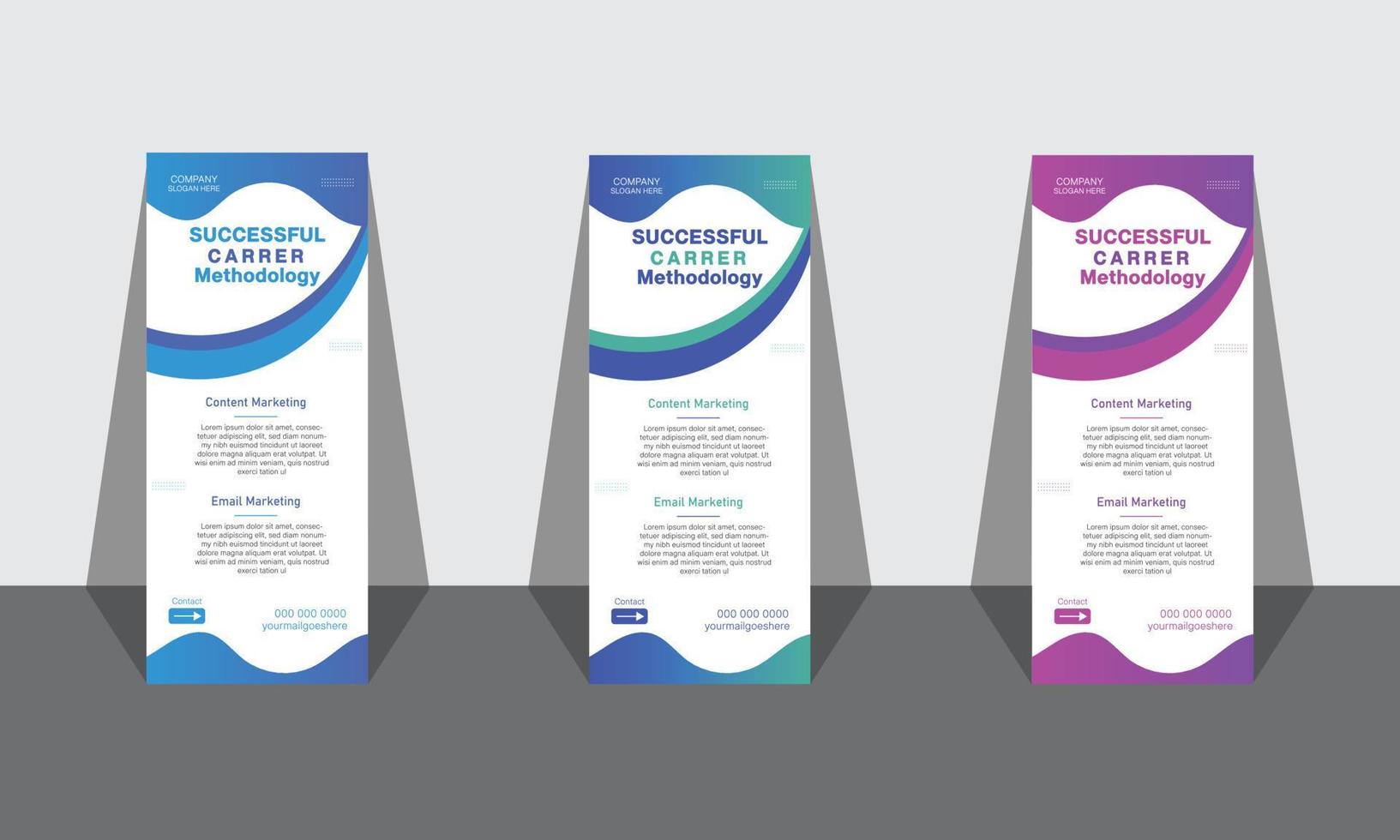 Modern Business Roll up banner Design vector