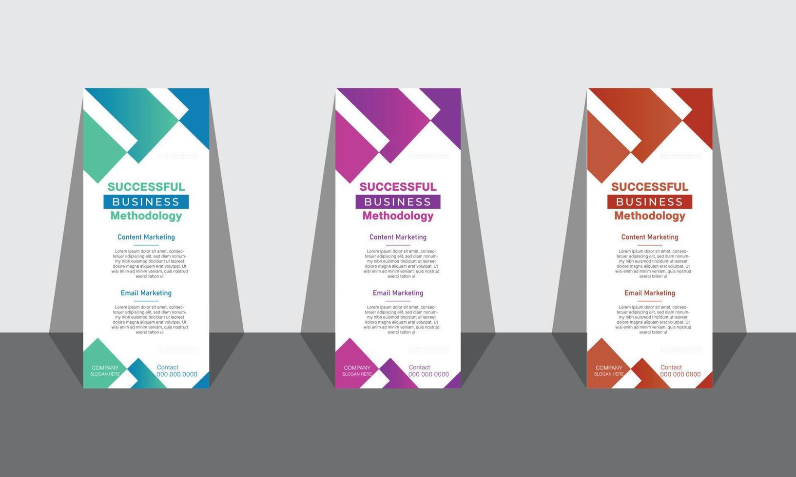 Modern Business Roll up banner Design vector