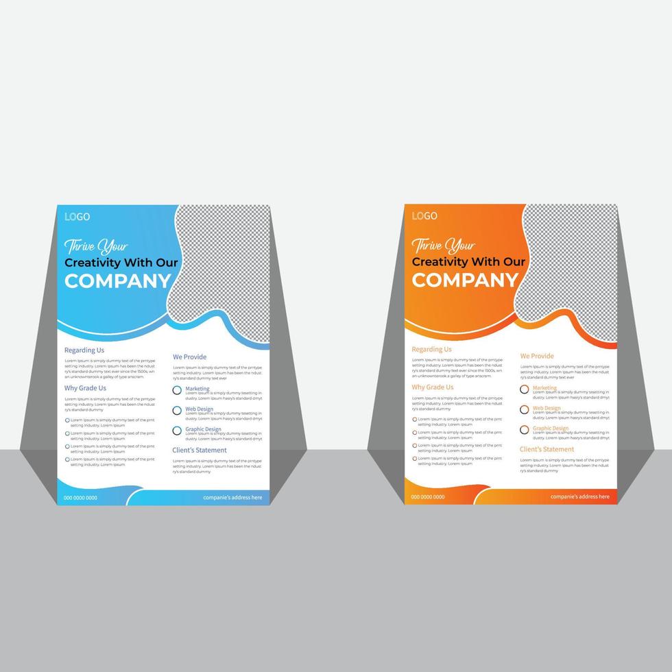 Corporate Flyer template design layout vector