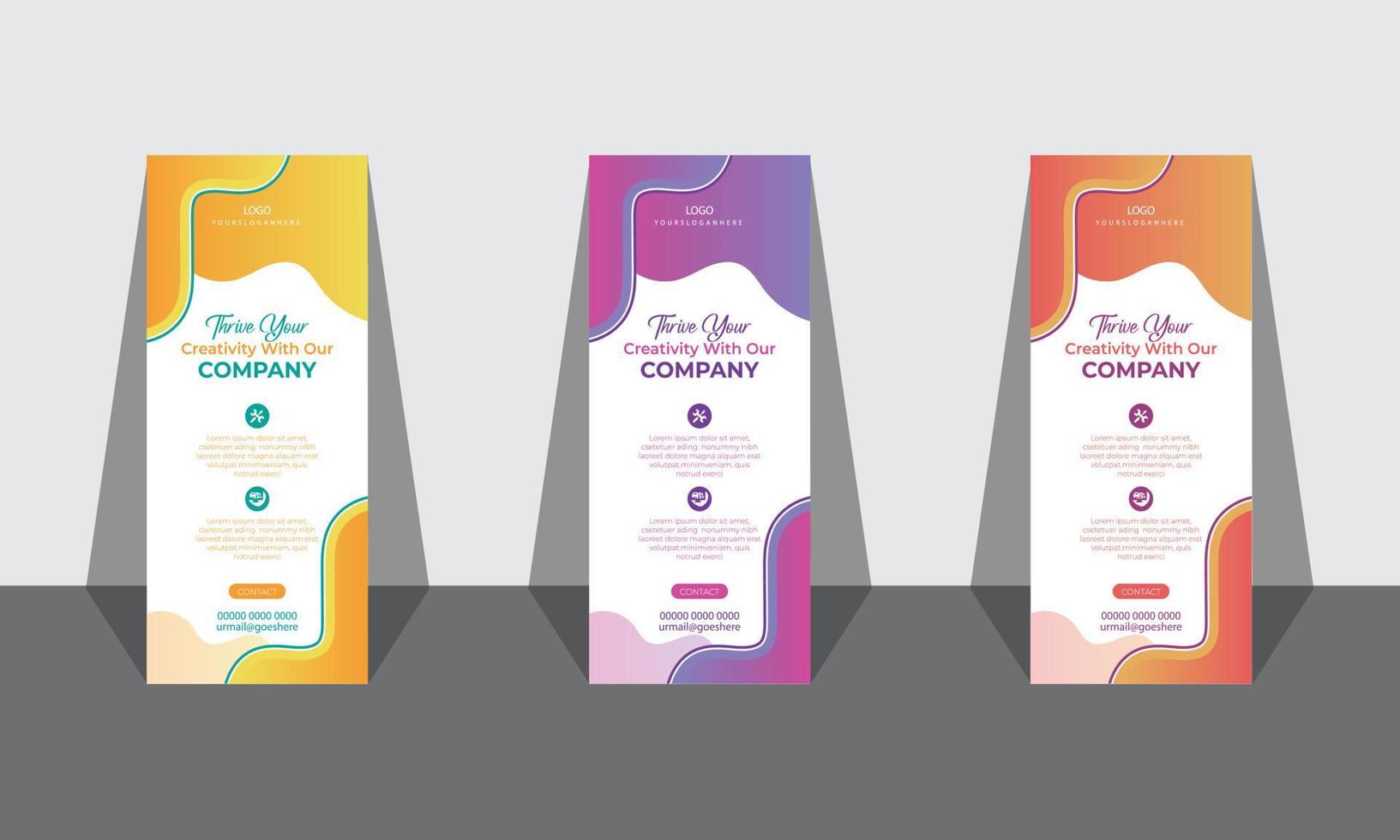 Modern Business Roll up banner Design vector