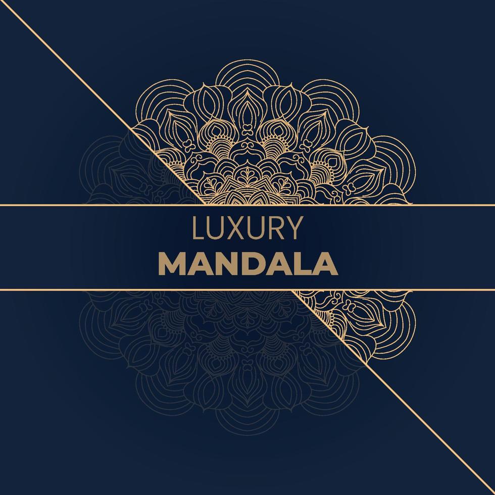 Luxury golden background mandala template design vector