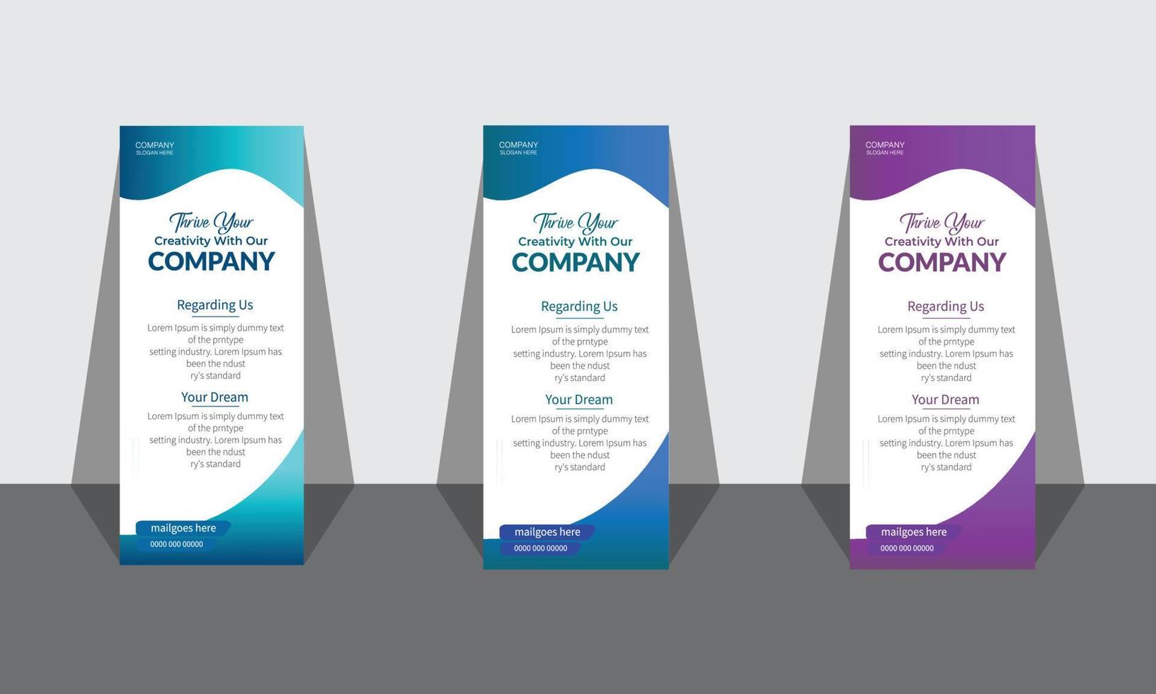 Modern Business Roll up banner Design vector