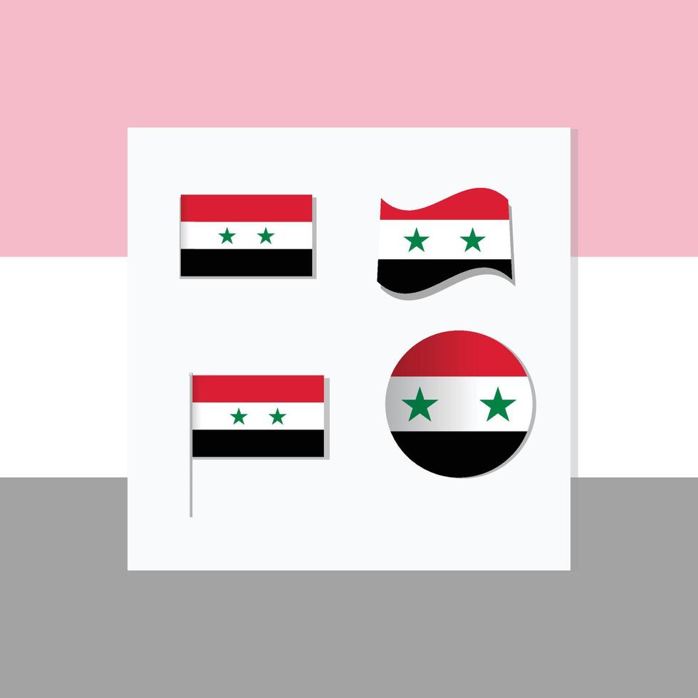 Siria oficialmente bandera bandera vector