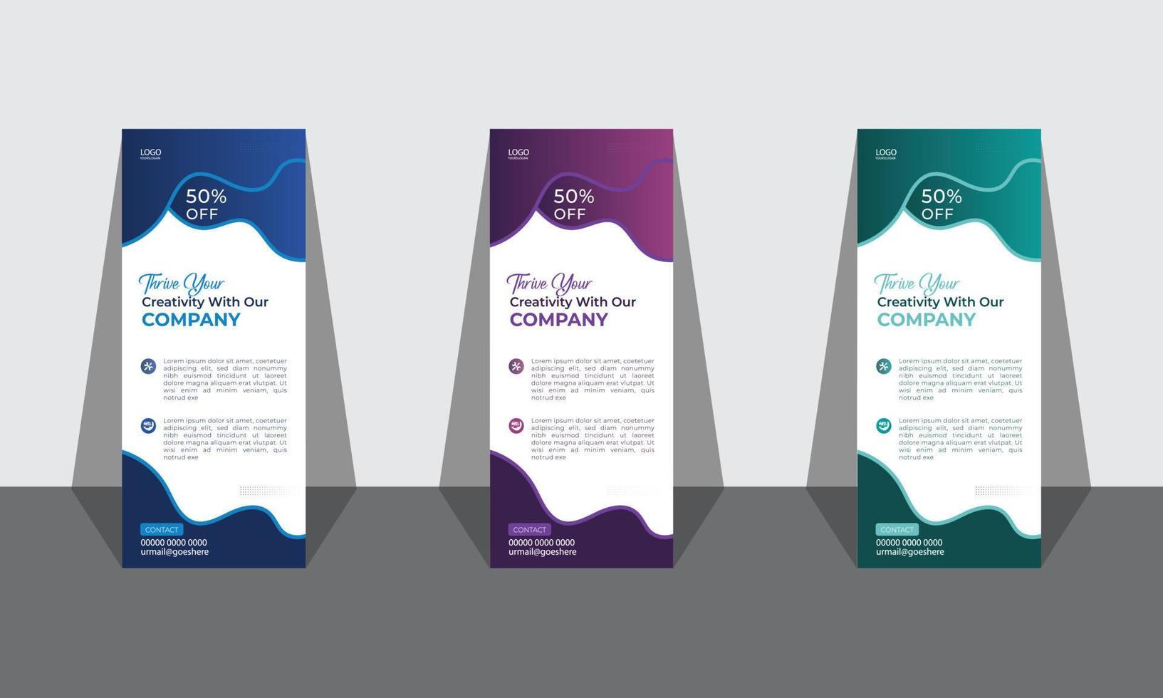 Modern Business Roll up banner Design vector