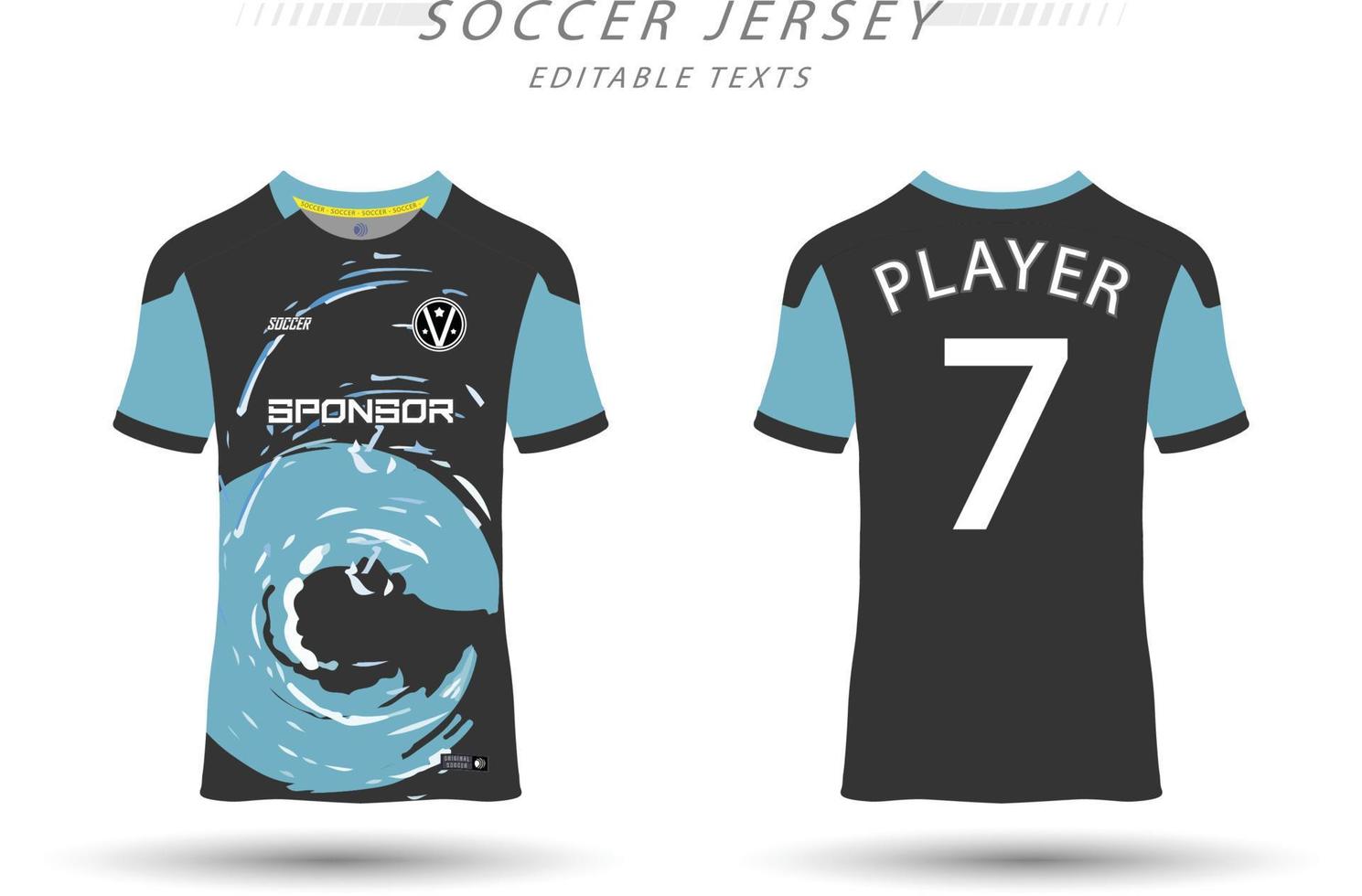 mejor vector fútbol jersey modelo deporte t camisa diseño