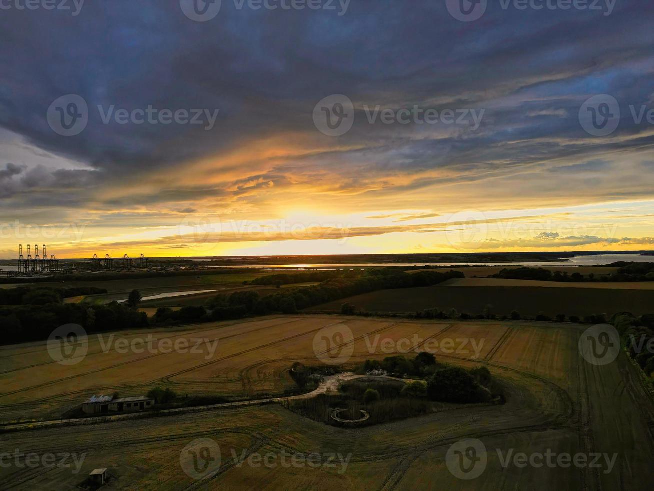 Old Suffolk gun emplacement at sunset photo