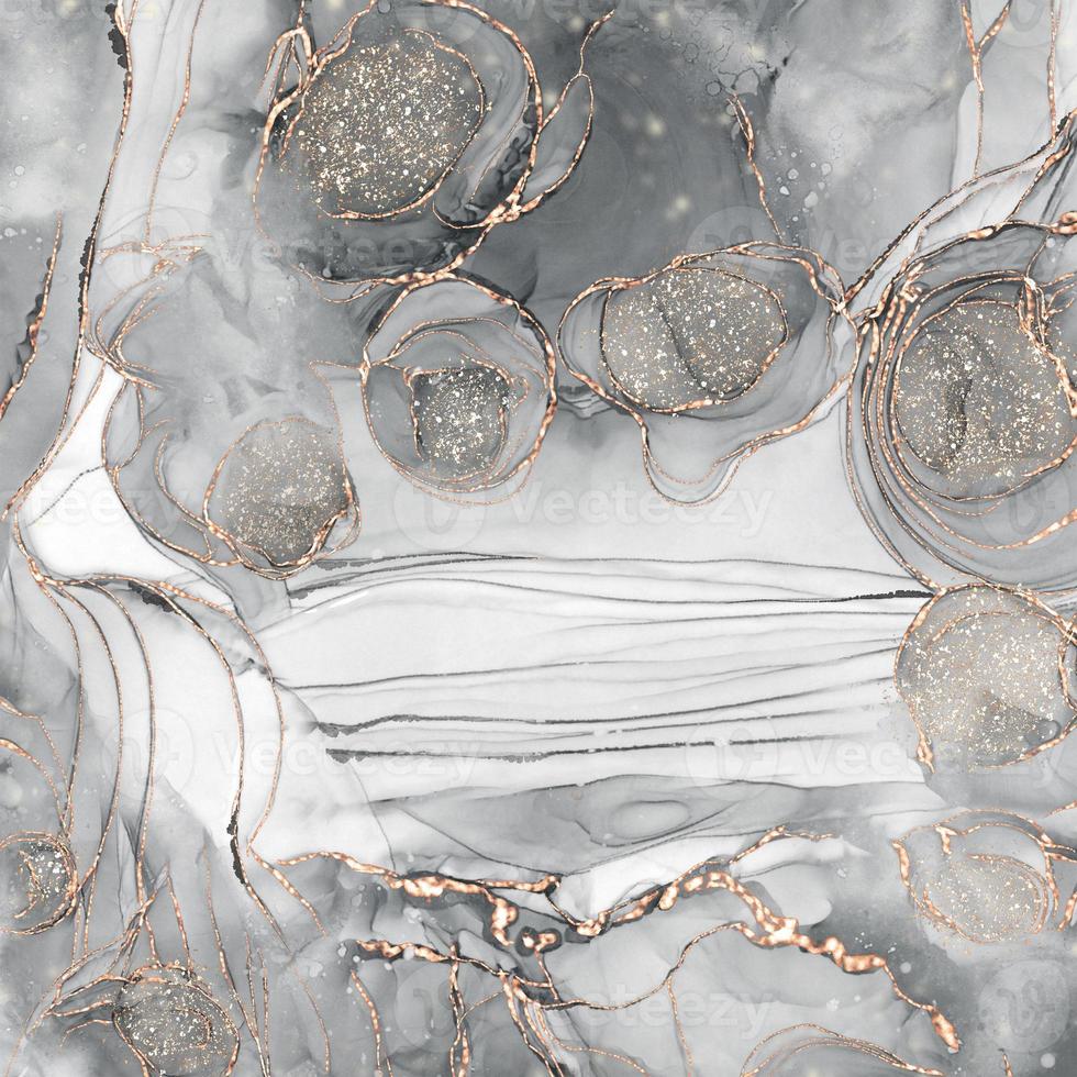 Alcohol ink colour translucent with Pink Gold glitter, Multicolour Marble texture background.Grey alcohol ink with splash pattern,Illustration paint spectacular abstract backdrop,Modern fluid art photo