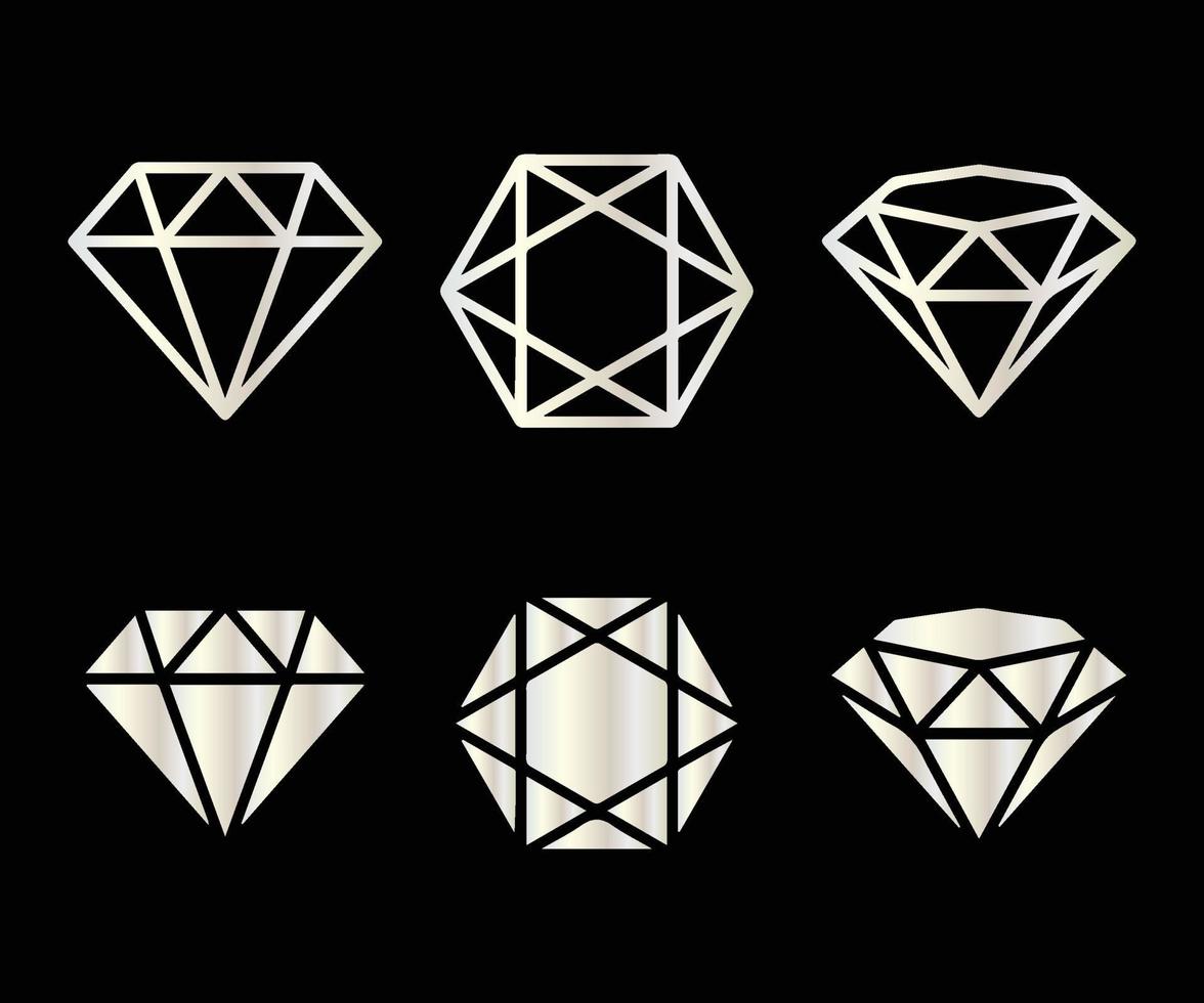 Diamond set design vector eps