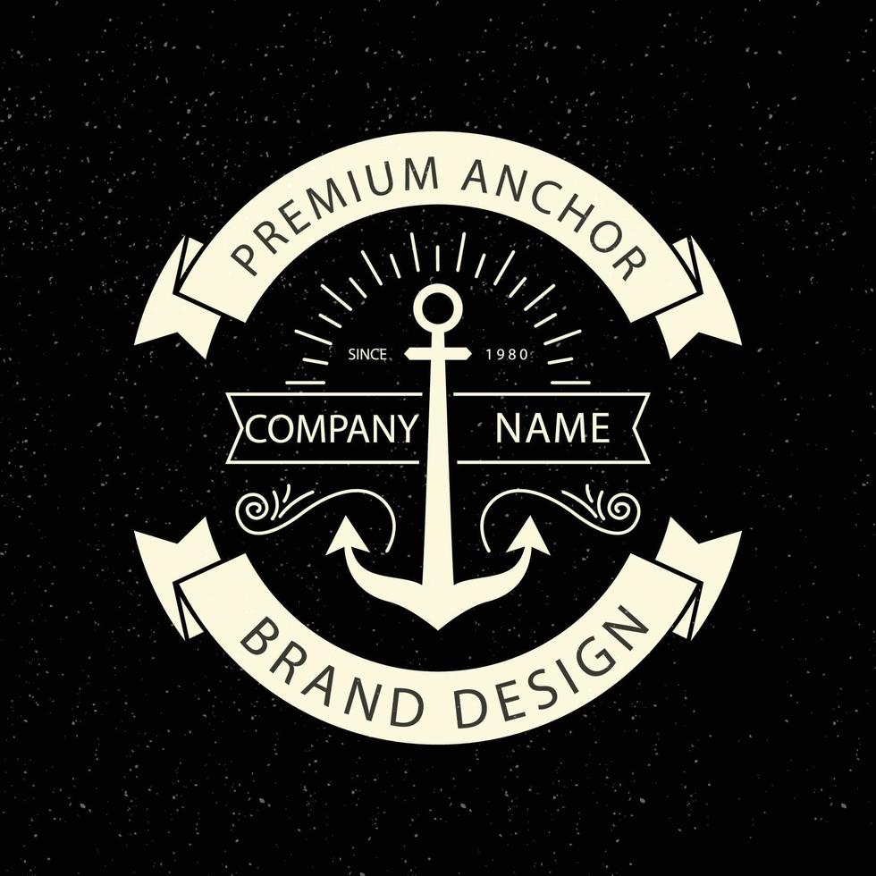 Vintage Luxury Logo Template Design for Label, Frame, Product Tags. Retro Emblem Design. Vector illustration