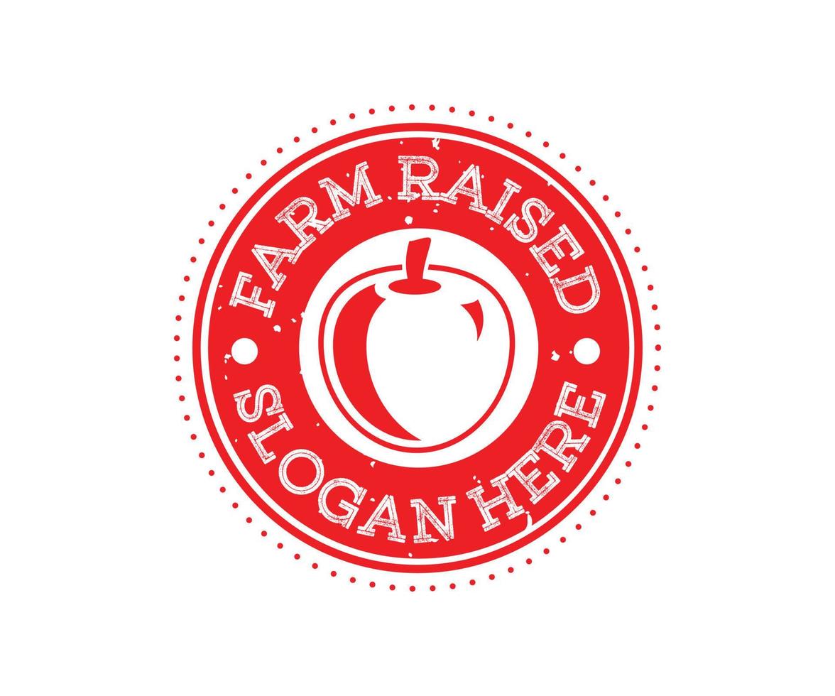 Organic farm fresh fruits logo vector