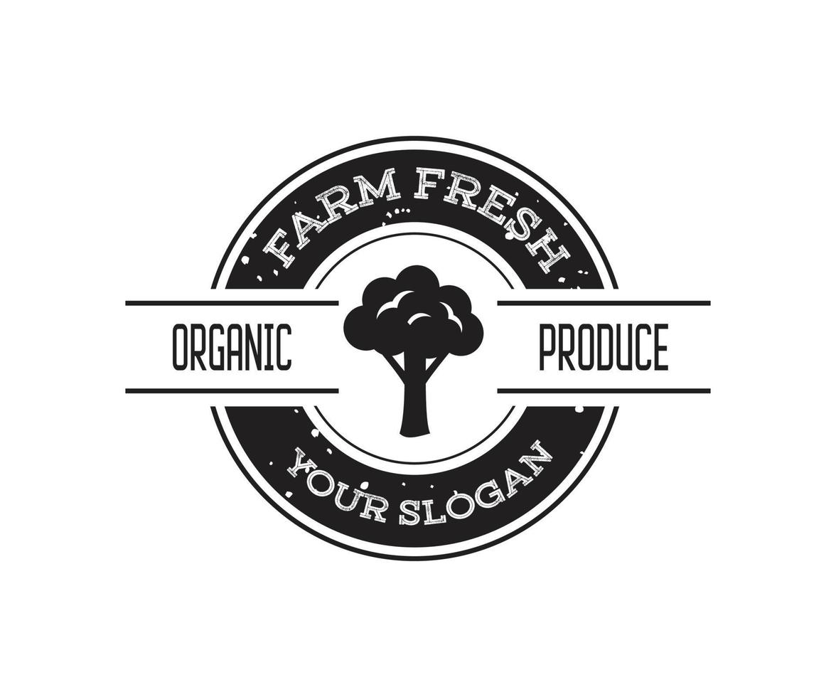 Organic farm fresh logo vector