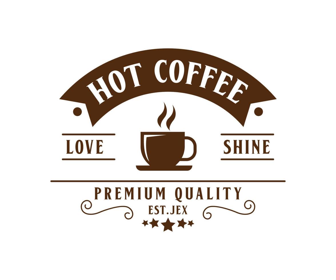 Coffee label , Coffee badge , Coffee logo design vector