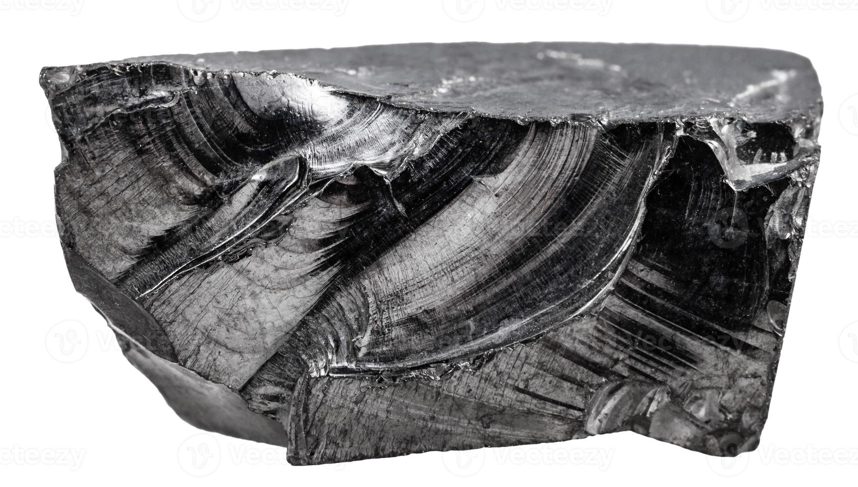 raw shungite mineral isolated on white photo