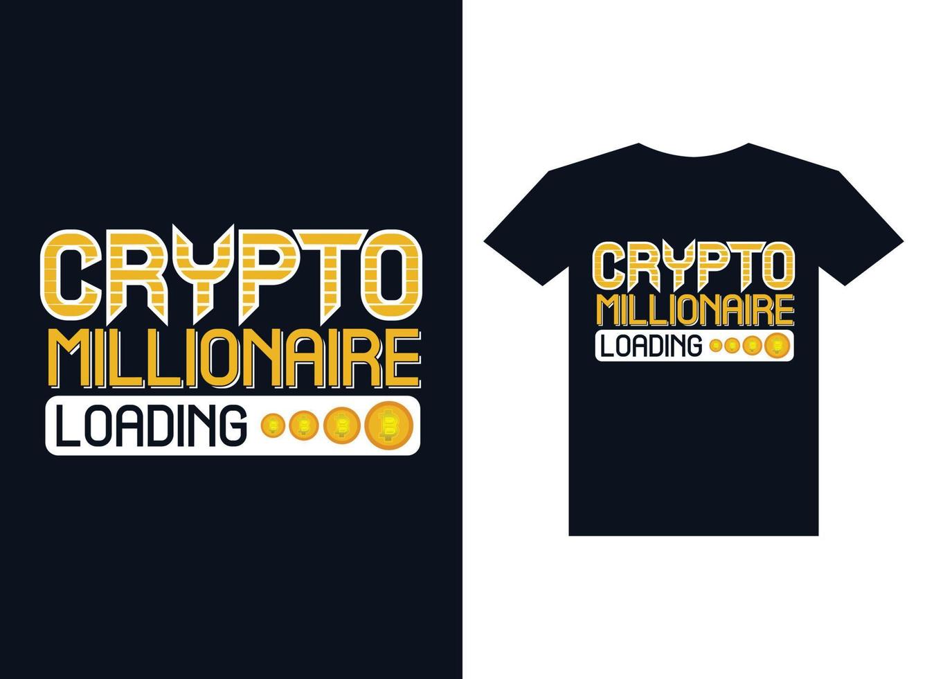 crypto millionare loading tshirt template premium Vector tshirt deisgn temple