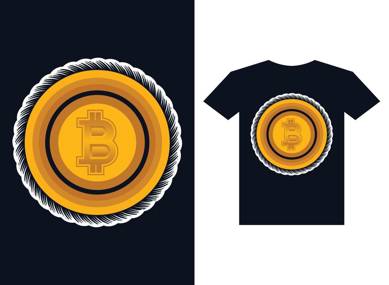 bitcoin vector camiseta deisgn modelo
