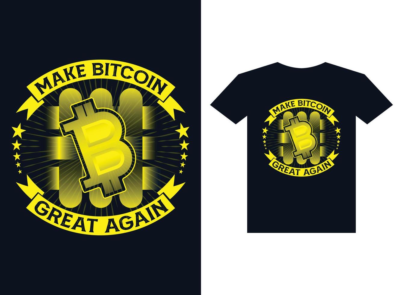 Bitcoin tshirt deisgn template vector