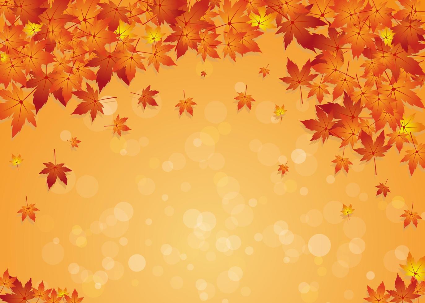 Autumn Leaf Falling Background. Vector Illustration