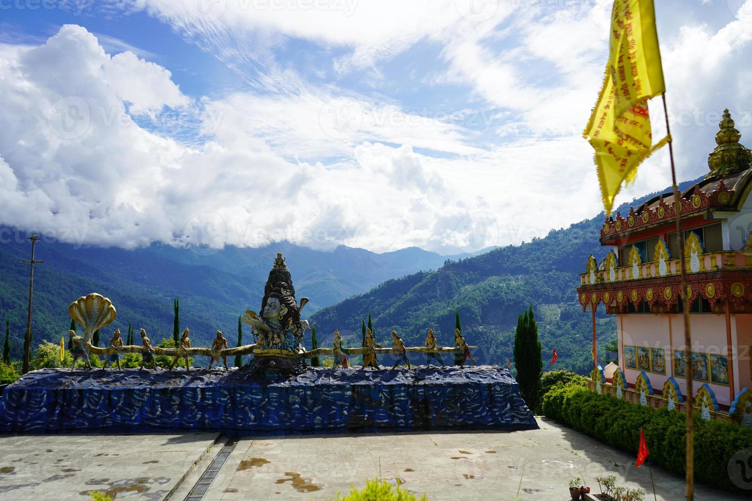 Wide Angel View of Siddhivinayak Temple at Sikkim in Sunny and Clear Weather photo
