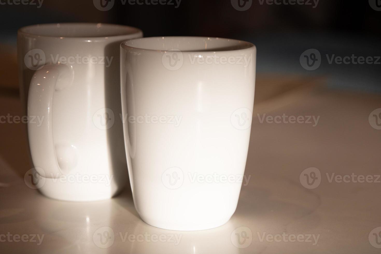 Two blank coffee mugs 21839548 Stock Photo at Vecteezy