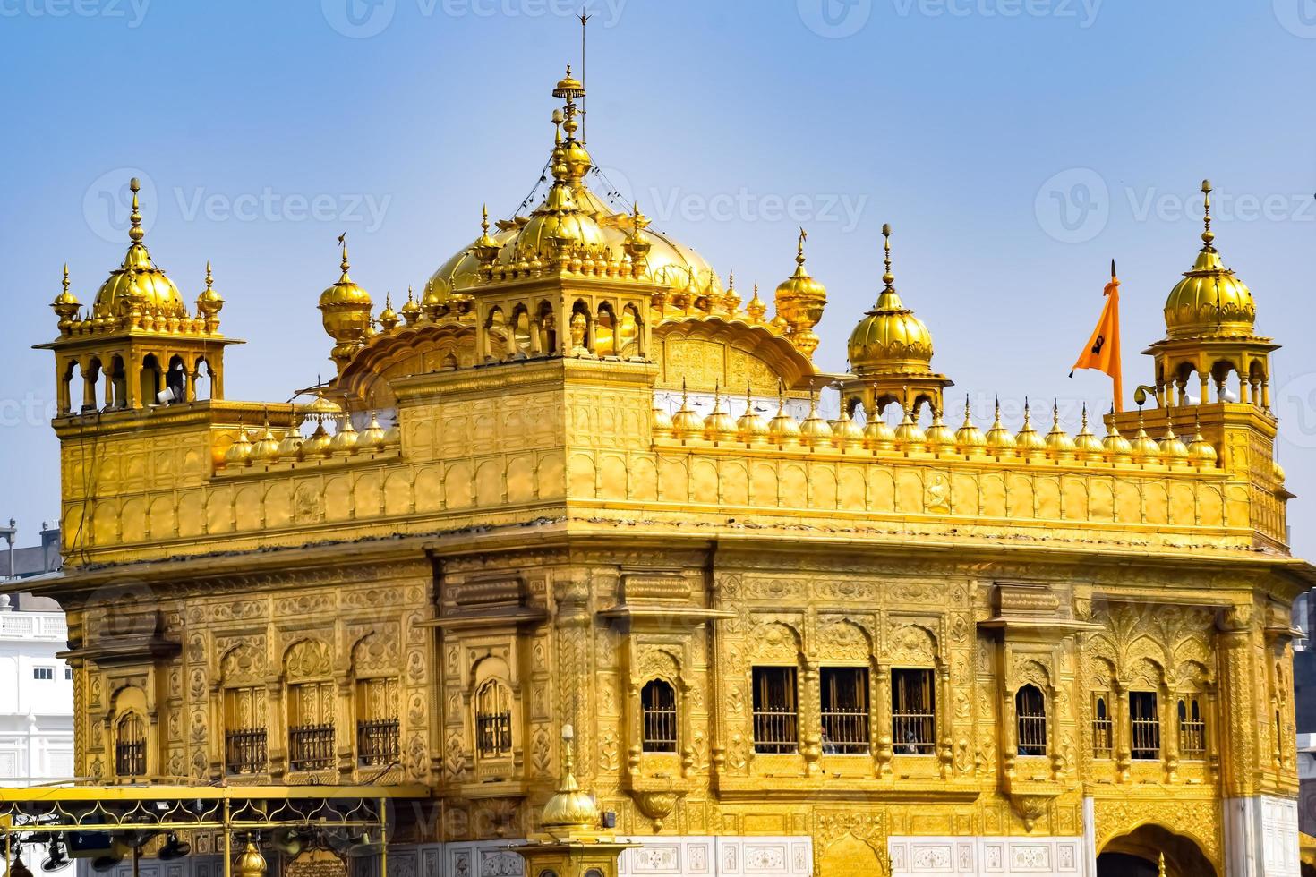 Beautiful view of Golden Temple Harmandir Sahib in Amritsar, Punjab, India, Famous indian sikh landmark, Golden Temple, the main sanctuary of Sikhs in Amritsar, India photo