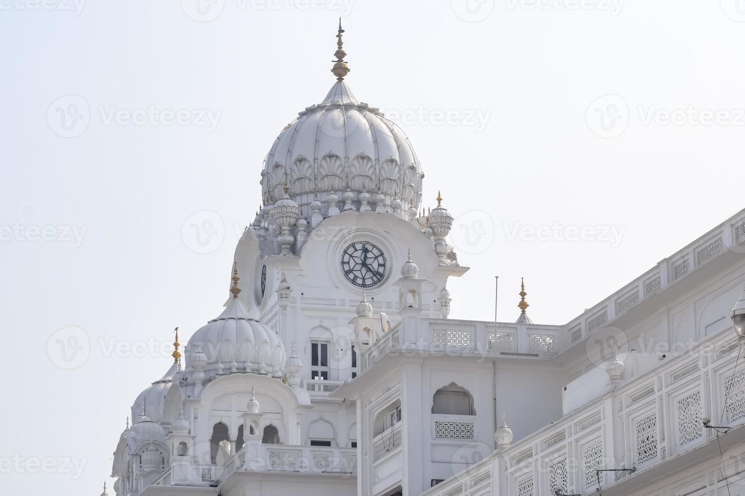 View of details of architecture inside Golden Temple Harmandir Sahib in Amritsar, Punjab, India, Famous indian sikh landmark, Golden Temple, the main sanctuary of Sikhs in Amritsar, India photo