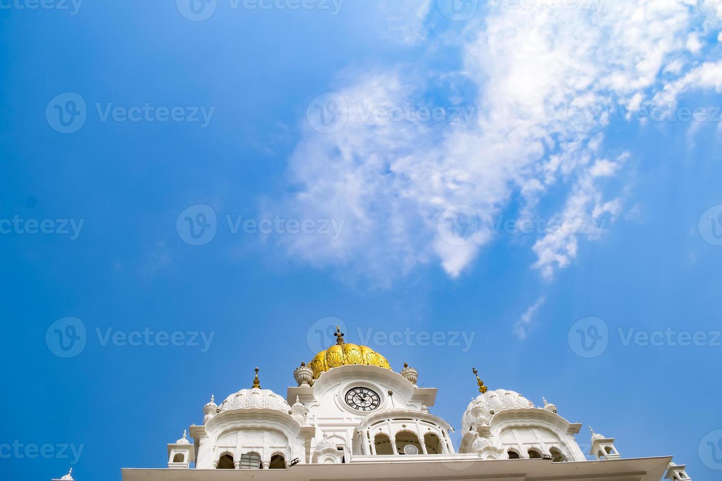 View of details of architecture inside Golden Temple Harmandir Sahib in Amritsar, Punjab, India, Famous indian sikh landmark, Golden Temple, the main sanctuary of Sikhs in Amritsar, India photo