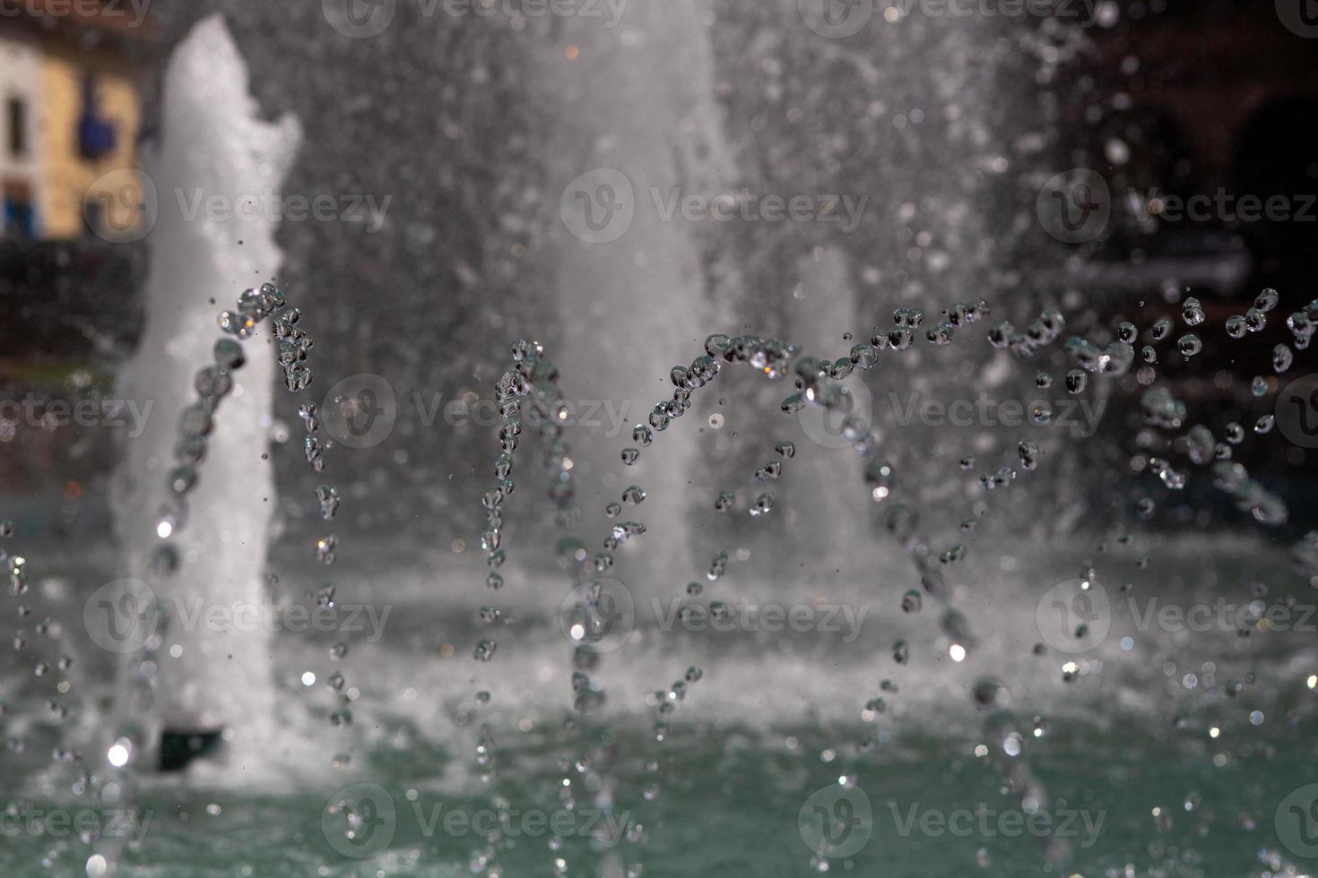 Water fountain shot close up photo