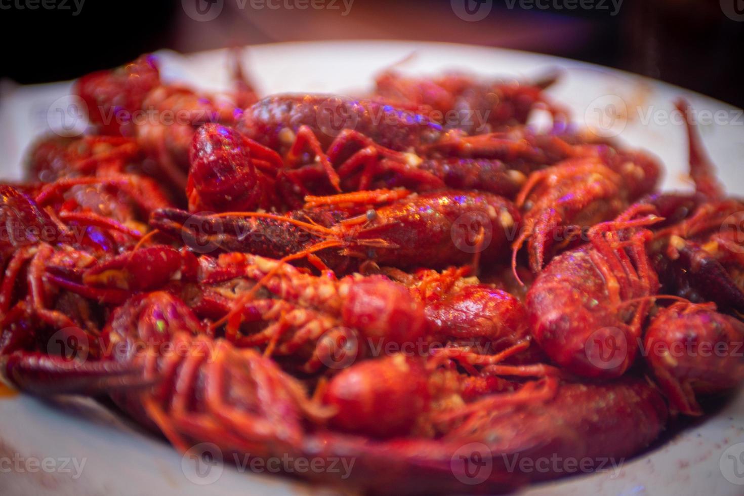 Cajun cooked crawfish photo