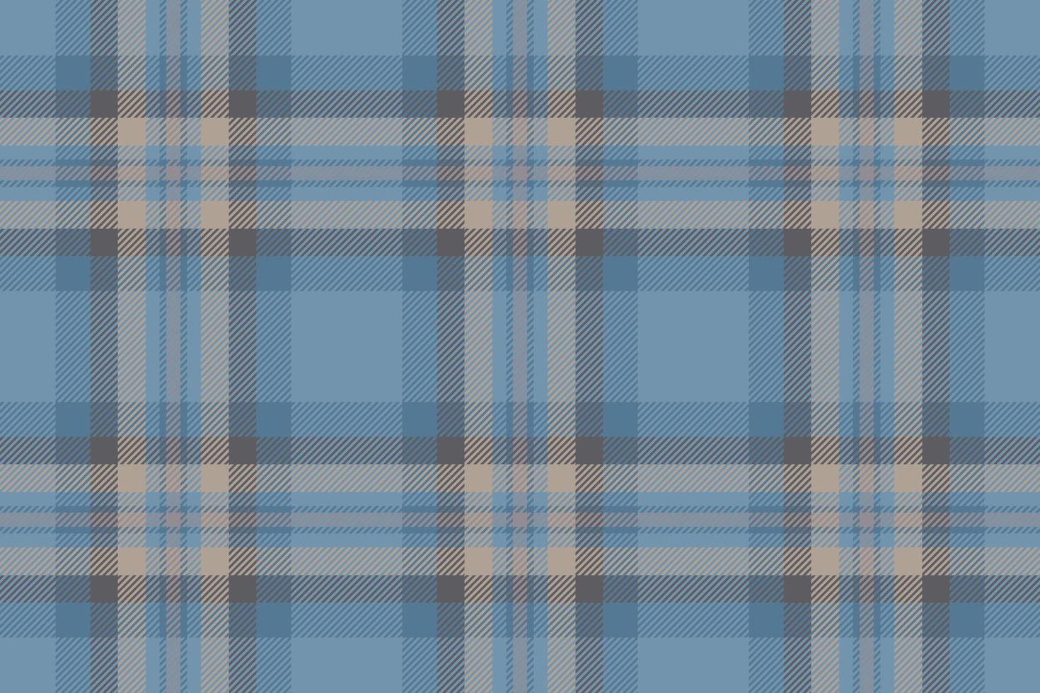 Plaid background, check seamless pattern in blue. Vector fabric texture for textile print, wrapping paper, gift card or wallpaper.