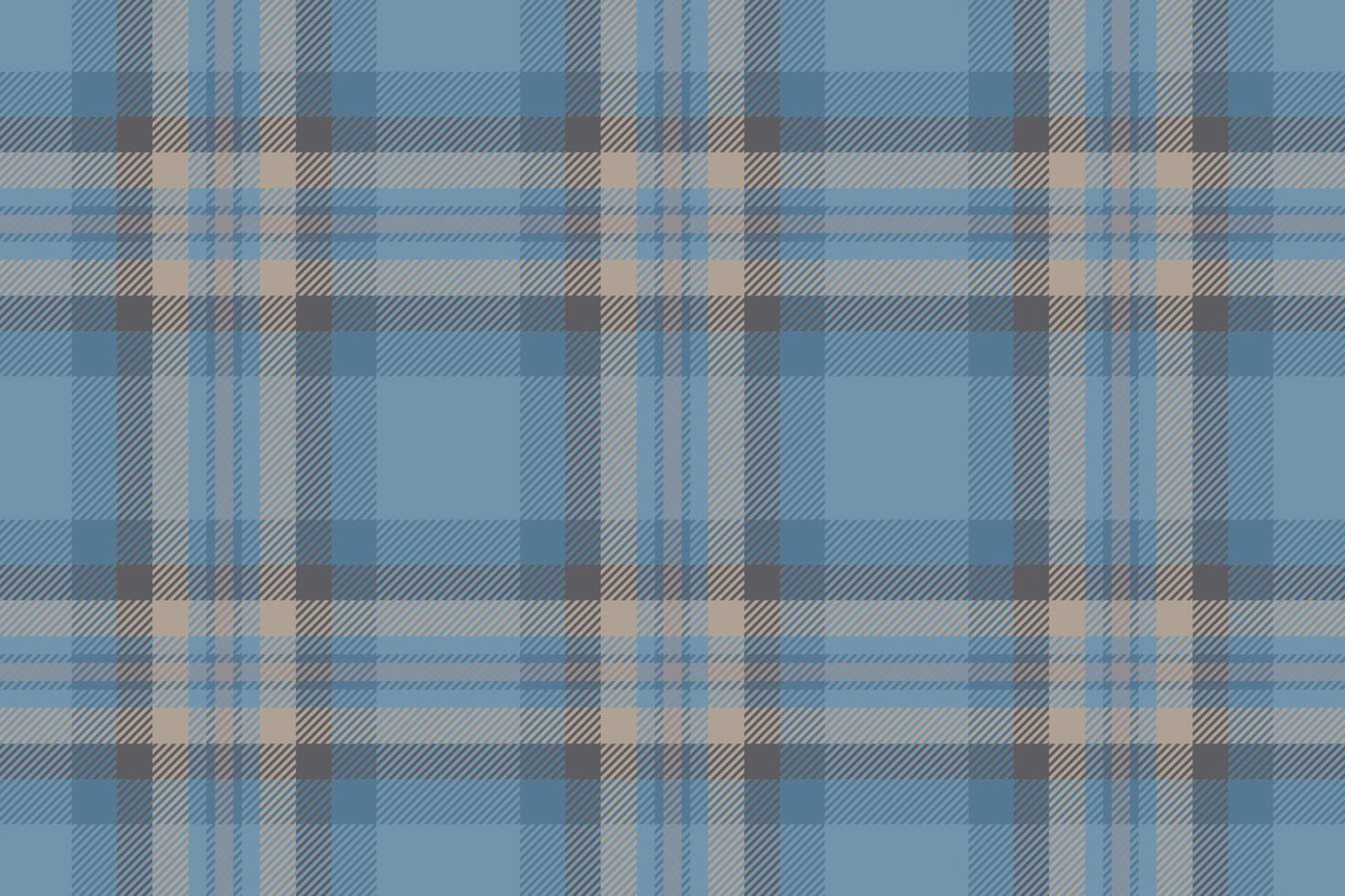 Plaid background, check seamless pattern in blue. Vector fabric texture for textile print, wrapping paper, gift card or wallpaper.