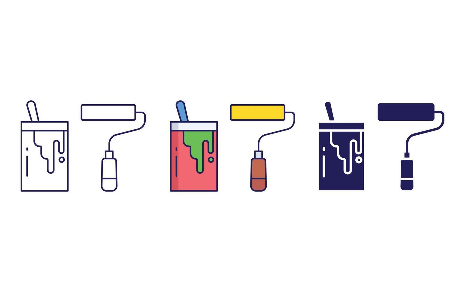 Paint roller icon vector